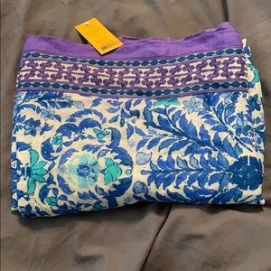 NWT Tory Burch Akira Scarf Light Chambray
